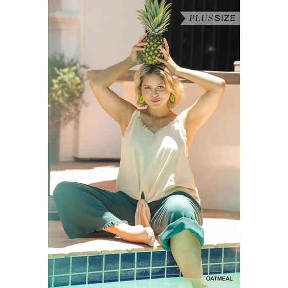 Umgee Linen Spaghetti Strap - Picture 3 of 3